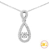 14KW 0.40CTW DANCING DIAMOND PENDANT