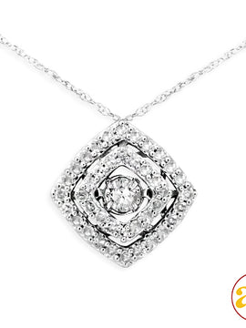 14KW 0.50CTW DANCING DIAMOND PENDANT