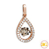 14KR 0.40CTW CHAMPAGNE DANCING DIAMOND PENDANT [0.