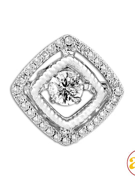 14KW 0.50CTW DANCING DIAMOND PENDANT [0.25CT CTR]