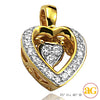 14KY 0.15CTW DANCING DIAMOND PENDANT