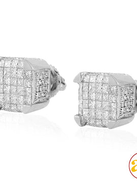 10KW 2.00CTW DIAMOND DICE EARRINGS