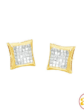 10KY 0.65CTW INV KITE SHAPE DIAMOND EARRINGS