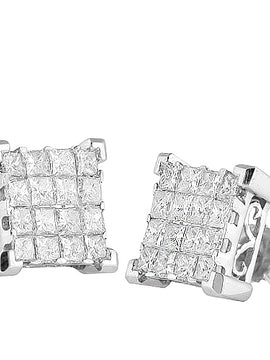 10KW 2.00CTW DIAMOND INV. SET EARRINGS