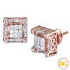 10KR 0.50CTW DIAMOND EARRIGNS - SQUARE HEAD WITH U