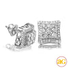 10KW 1.00CTW DIAMOND 3-D KITE SHAPE EARRINGS -