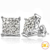 10KW 0.80CTW DIAMOND SQUARE PRONG CLUSTER EARRINGS