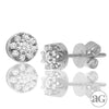 10KW 0.25CTW DIAMOND 3-PRONG FLOWER EARRINGS