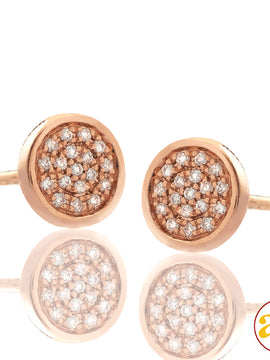 14KR 0.10CTW DIAMOND FLAT DISC EARRING STUDS