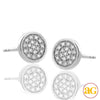 14KW 0.10CTW DIAMOND FLAT DISC EARRING STUDS