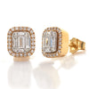 14KY+W  0.80CTW BAGUETTE DIAMOND EARRING STUDS