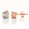 14KR+W  0.55CTW BAGUETTE DIAMOND EARRING STUDS