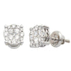 14KW 0.50CTW DIAMOND CLUSTER EARRING