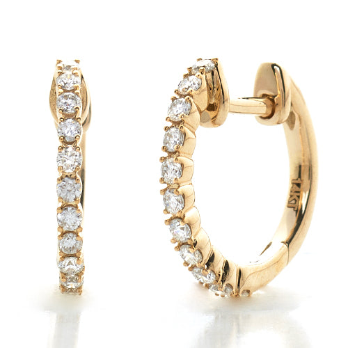 14KY 0.25CT HOOP EARRINGS