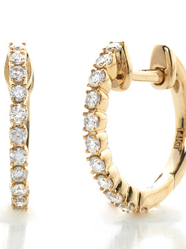 14KY 0.25CT HOOP EARRINGS