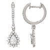 14KW 0.75CTW DANGLING PEAR SHAPE DIAMOND EARRINGS