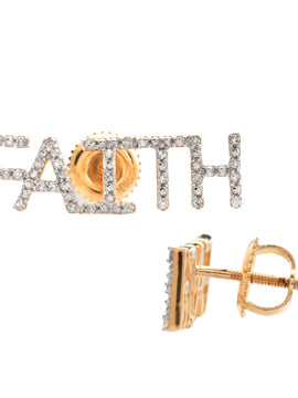 10KY 0.20CT FAITH/FAITH DIAMOND EARRINGS