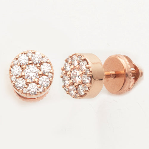 10KR 0.70CTW DIAMOND CLUSTER EARRING