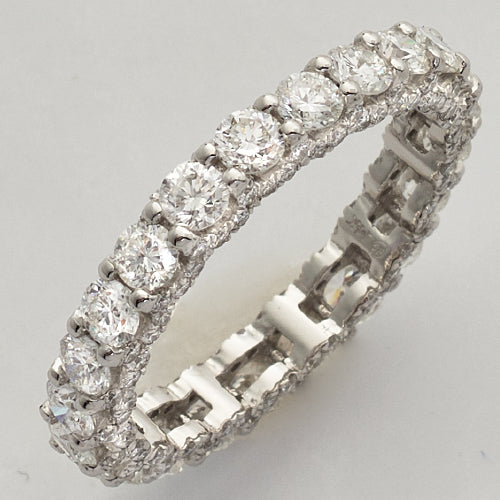 14KW 2.20CTW DIAMOND MACHINE SET ETERNITY BAND