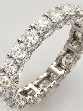 14KW 3.00CTW DIAMOND MACHINE SET ETERNITY BAND