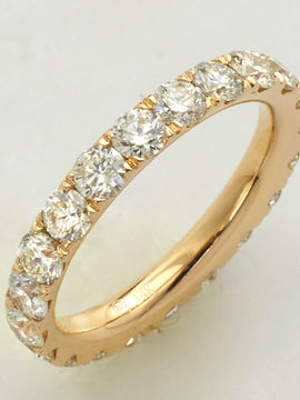 14KY 2.00CTW DIAMOND MACHINE SET ETERNITY BAND