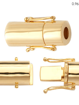 14KY GOLD CYLINDER LOCK FOR ROUND CHAINS