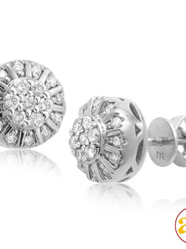 10KW 0.60CTW DIAMOND FLOWER EARRINGS WITH