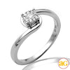 14KW 0.15CTW FLEUR DIAMOND PROMISE RING