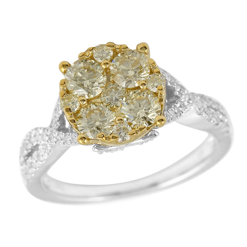 14KW 1.65CTW FANCY YELLOW DIAMOND RING