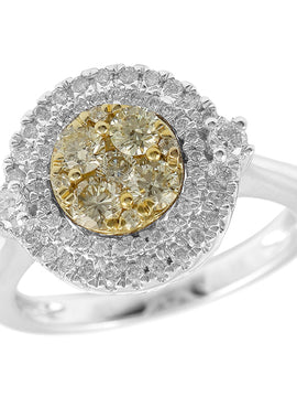 14KW 1.00CTW FANCY YELLOW DIAMOND RING