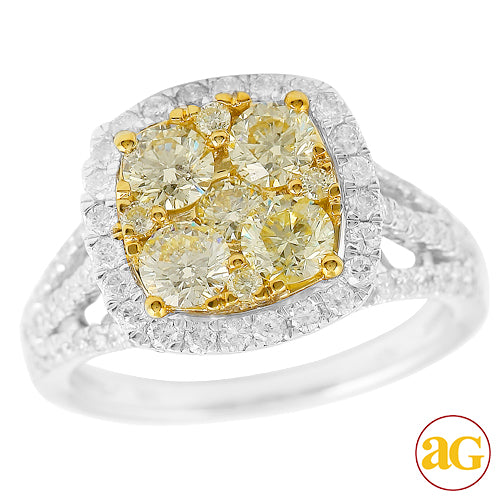 14KW 2.25CTW FANCY YELLOW DIAMOND RING