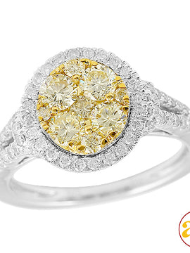 14KW 1.50CTW FANCY YELLOW DIAMOND RING