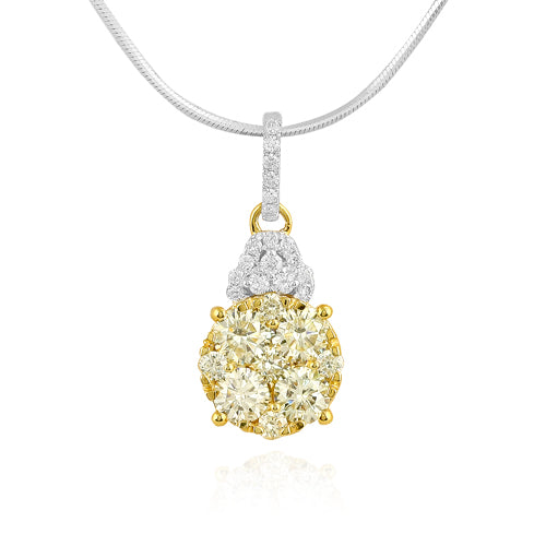 14KY 1.80CTW FANCY YELLOW DIAMOND PENDANT