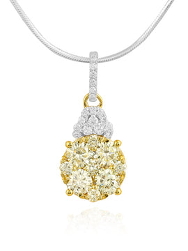 14KY 1.80CTW FANCY YELLOW DIAMOND PENDANT