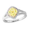 14KW 1.10CTW FANCY YELLOW DIAMOND RING