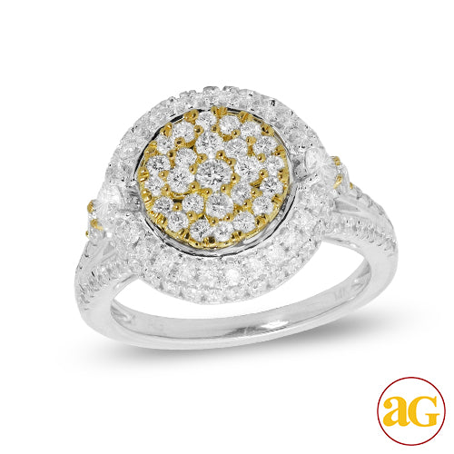 14KW 1.40CTW FANCY YELLOW DIAMOND RING