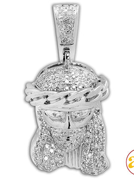 10KW 0.33CTW DIAMOND MIAMI CUBAN JESUS PENDANT