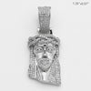 10KW 0.55CTW MICROPAVE DIAMOND JESUS HEAD PENDANT