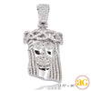 10KW 1.25CTW DIAMOND JESUS PENDANT [SQUARE BAIL]