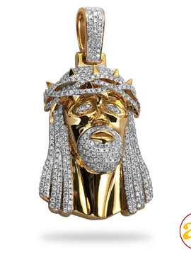 14KY 5.65CW DIAMOND JESUS PENDANT -