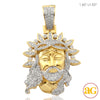 10KY 1.25CTW DIAMOND JESUS FACE WITH LEAF CROWN