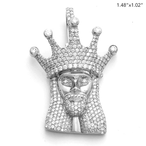 10KW 2.00CTW DIAMOND KING JESUS PENDANT