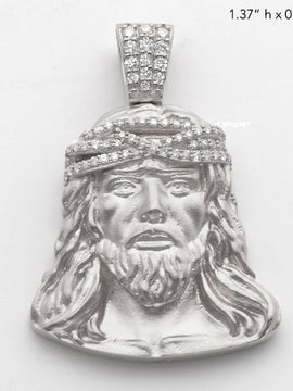 14KW 0.40CTW DIAMOND JESUS HEAD - BRAIDED