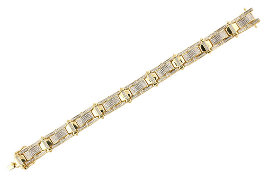 10KY 1.70CTW DIAMOND MEN&apos;S BRACELET- 8.5&quot;