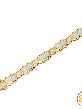 10KY 1.30CTW MICROPAVE DIAMOND MEN'S BRACELET