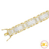 10KY 2.80CTW MICROPAVE DIAMOND MENS LINK BRACELET