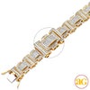 10KY 5.75CTW DIAMOND MENS MICRO PAVE BRACELET