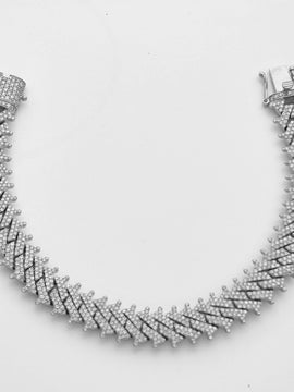 10KW 6.85CTW DIAMOND SPIKE MIAMI CUBAN BRACELET