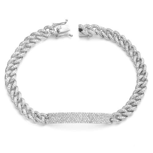 14KW 2.15CTW DIAMOND MIAMI CUBAN BRACELET WITH DIA