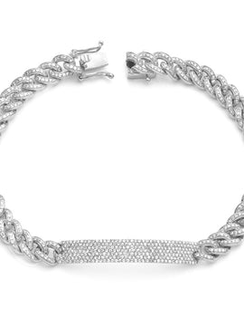 14KW 2.15CTW DIAMOND MIAMI CUBAN BRACELET WITH DIA